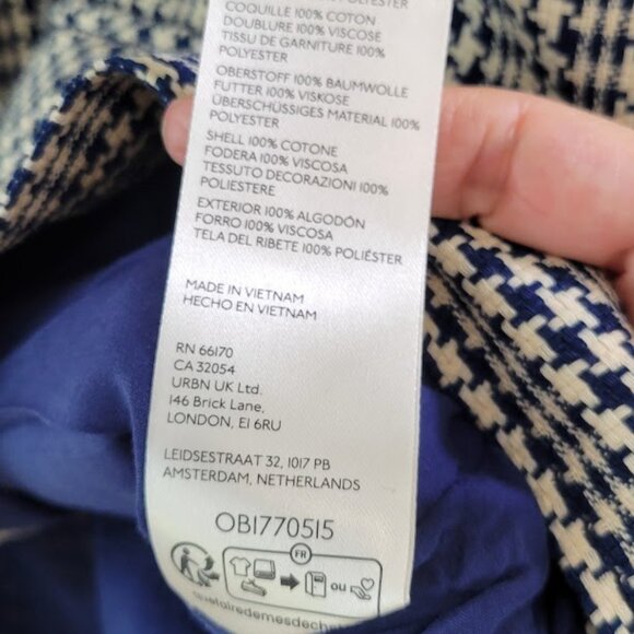 ANTHROPOLOGIE MAEVE tweed faux fur-collar jacket Sz M NEW - Picture 10 of 11